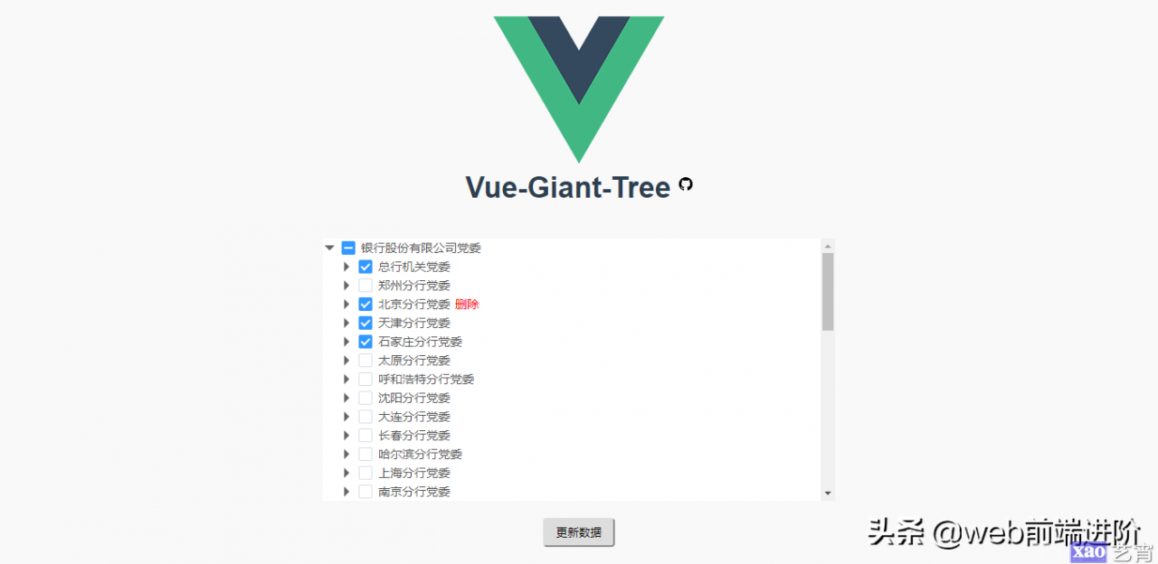 高性能 vue.js ztree 树形组件Vue-GiantTree
