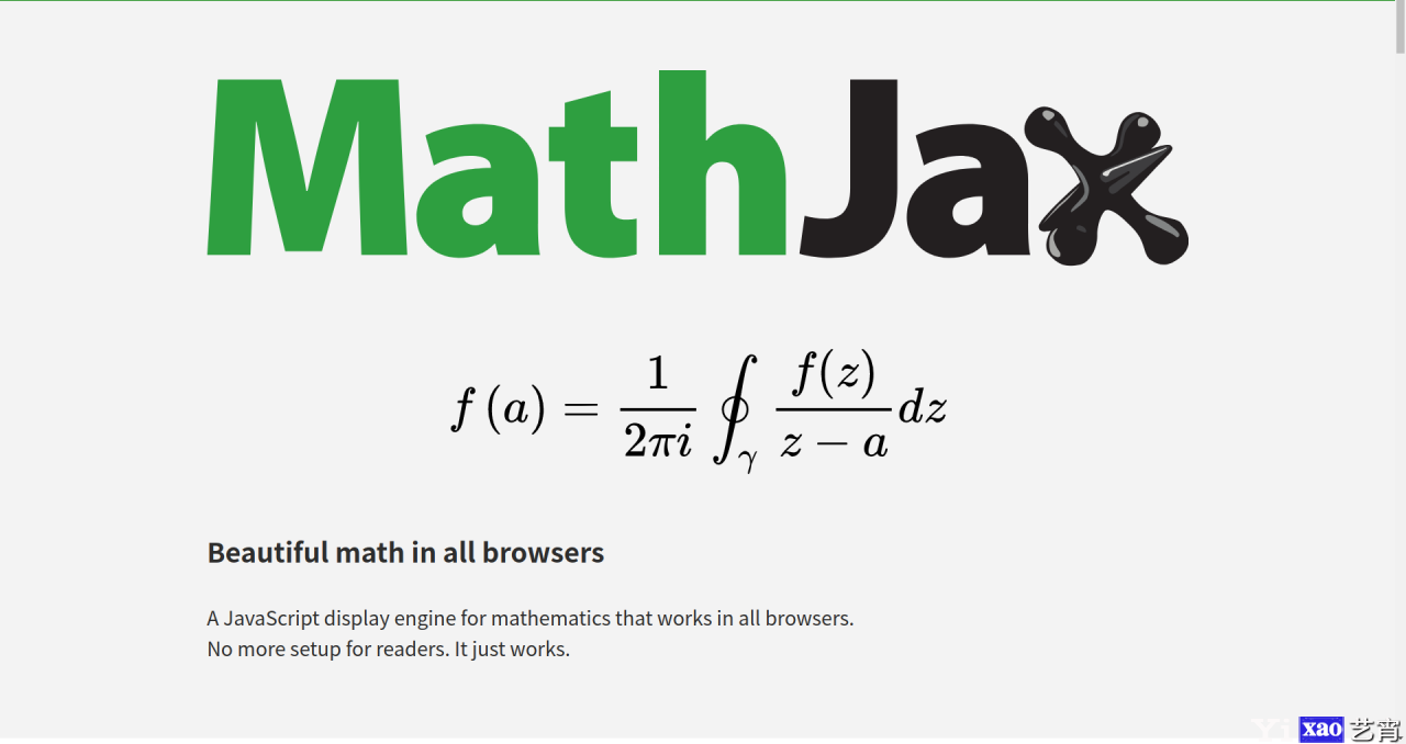 面向数学应用程序的Web应用显示引擎——MathJax