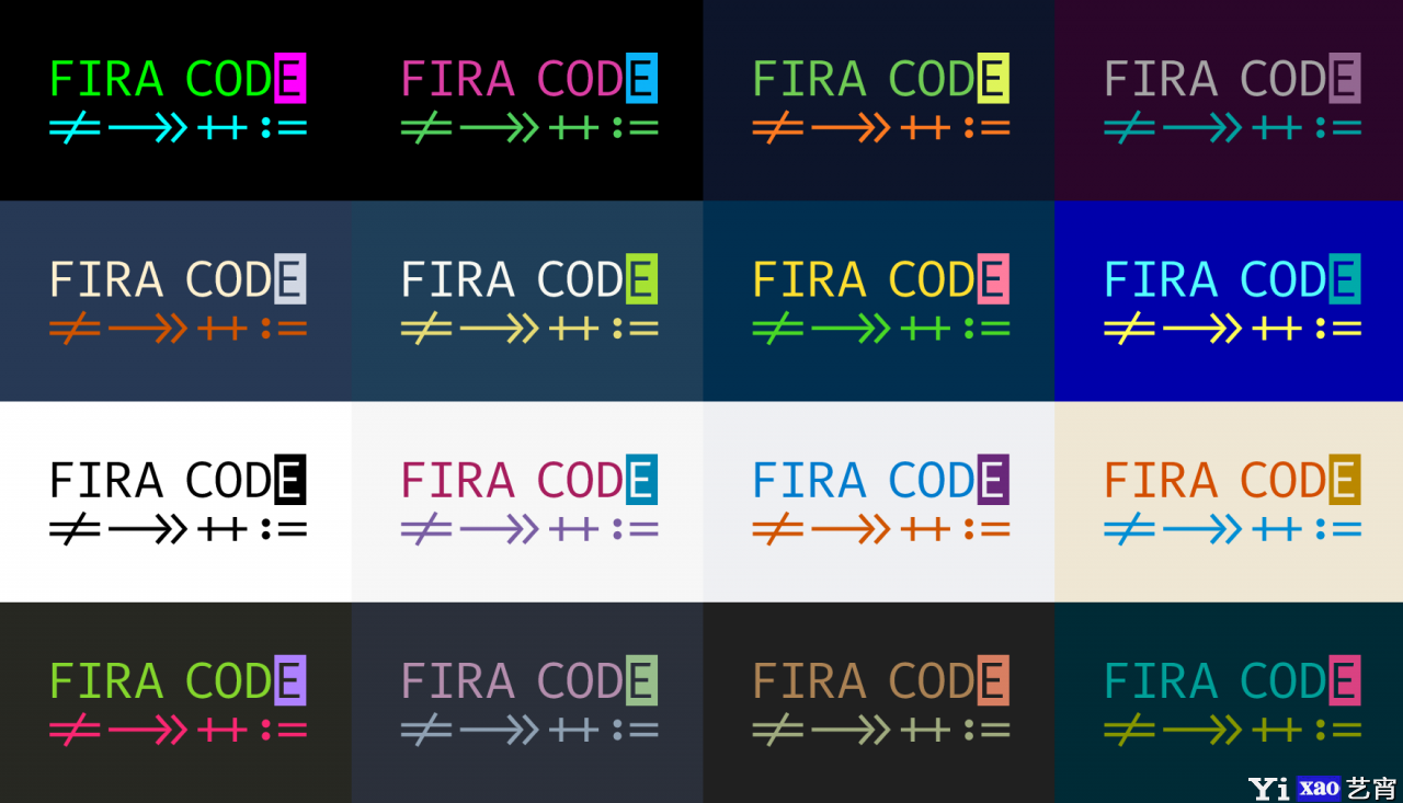 Github上一款优秀的编程专用连体等宽字体——FiraCode