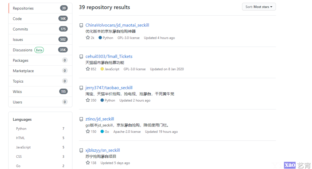 中国程序员开发的抢茅台脚本，在Github上霸榜了