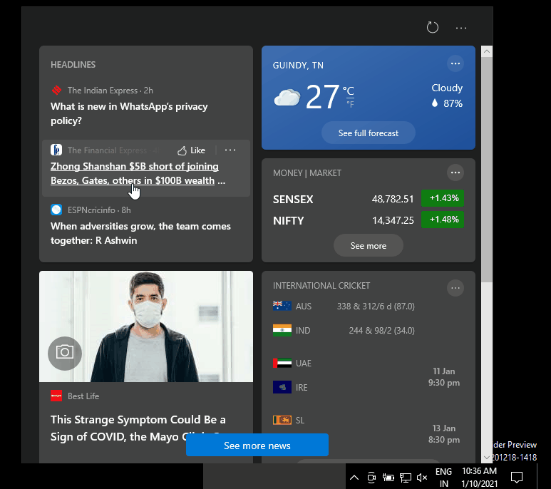 Windows10全新任务栏功能更新上手体验