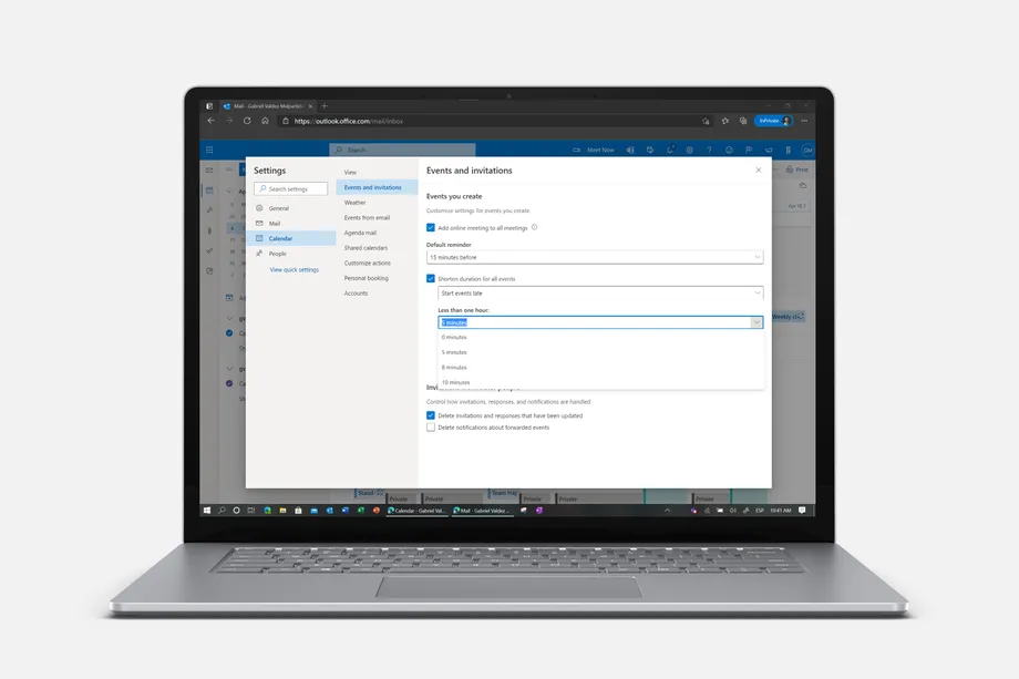 微软Outlook的新功能可以缩短企业会议时间并加入休息时间