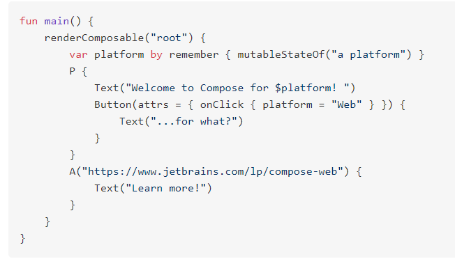 JetBrains宣布新工具，使用Kotlin开发适配多端的Web UI