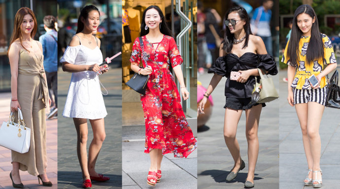 北京夏日里三里屯的时尚女人们街拍